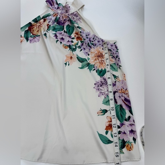 NWT Express Floral Halter Tank Top Womens Size Medium - Picture 4 of 9